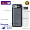 Aspor A396 20000mAh Power Bank With PD Charging, Capacity 20000 mAh / 22.5W, LCD digital display, IQ output. 