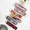 Cartoon Key Tag Embroidery Key Ring For Motorcycles Anime Demon Slayer Key Fobs Key Ring Chaveiro Brand Tag Kids Gifts. 