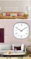 9.9 Inch Wall Clock Square Shape Silent Non-Ticking Quartz Movement Wall Hanging Clock Decorative Bedroom Living Room Modern Clock. 