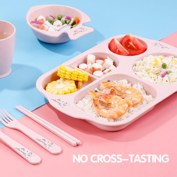 6%20Piece%20Wheat%20Straw%20Plastic%20Divided%20Plates%20for%20Baby,Microwave%20&%20Dishwasher%20Safe,%20BPA%20Free,%20Eco%20Friendly%20&%20Reusable%20Plates,%20Cups,%20Fork,%20Spoon,%20Bowls%20and%20Chopsticks,%20Great%20for%20Kids%20and%20Toddler%20-%20Image%204