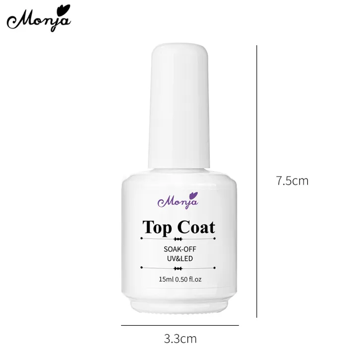 Monja%2015Ml%20Nail%20Art%20Uv%20Gel%20Base%20Varnish%20Top%20Coat%20Led%20Lamp%20Light%20Cure%20Drying%20Soak%20Off%20Reinforce%20Salon%20Home%20Diy%20Manicure%20Design%20Tools%20Devices%20White%20Bottle%20-%20Image%204