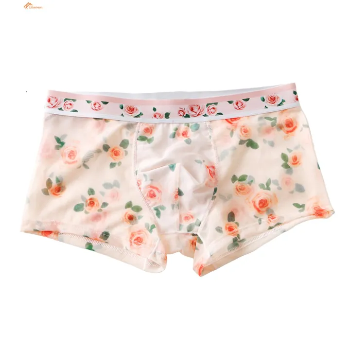 Ethereon%20Men%20Underwear%20Men's%20Ultrathin%20Mesh%20Printed%20Quick-drying%20Boxers%20Plus%20Size%20S%20p%20Shorts%20for%20Summer%20Moisture-wicking%20Homewear%20Underpants%20Men%20Underpants%20-%20Image%202