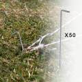 50Pcs Tent Pegs 20cm Garden Stakes Nails Aluminum for Outdoor Camping Sturdy. 