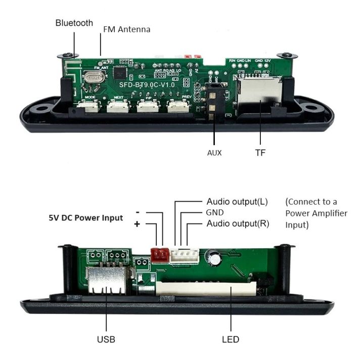 Bluetooth%205.0%20MP3%20Player%20Module%20Music%20Player%205V%20MP3,%20USB,%20TF,%20FM%20Radio%20and%20Aux%20Input%20with%20Remote%20Controller%20%5BMOD-AUD-023%5D%20-%20Image%203