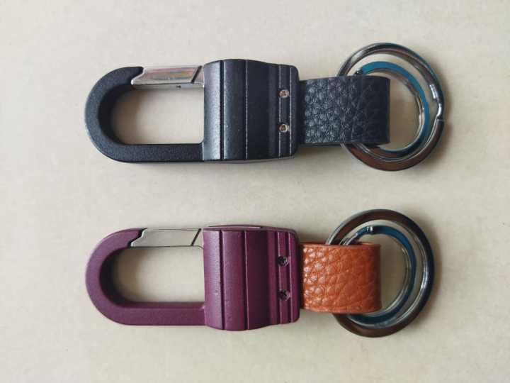 Leather Keychain Key Tag