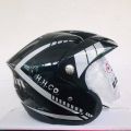 H.H.Co Flash Black Silver Shine Motor Bike Helmet SLS Certified. 