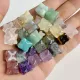 Four Leaf Shape Natural Mineral Stone Cube Beads Amethysts Citrines Square Bead For Jewelry Making Necklace Bracelet Accessories. 