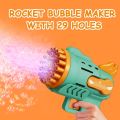 【HOT】 29 Holes Bubble Machine Electric Automatic Soap Rocket Bubbles Machine Portable Outdoor Party Toy Kids Gifts Birthday Gift. 