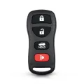 KEYYOU For NISSAN Pathfinder Titan Versa Maxima Frontier Xterra Murano INFINITI 4 Buttons Remote Car Key Shell Case. 