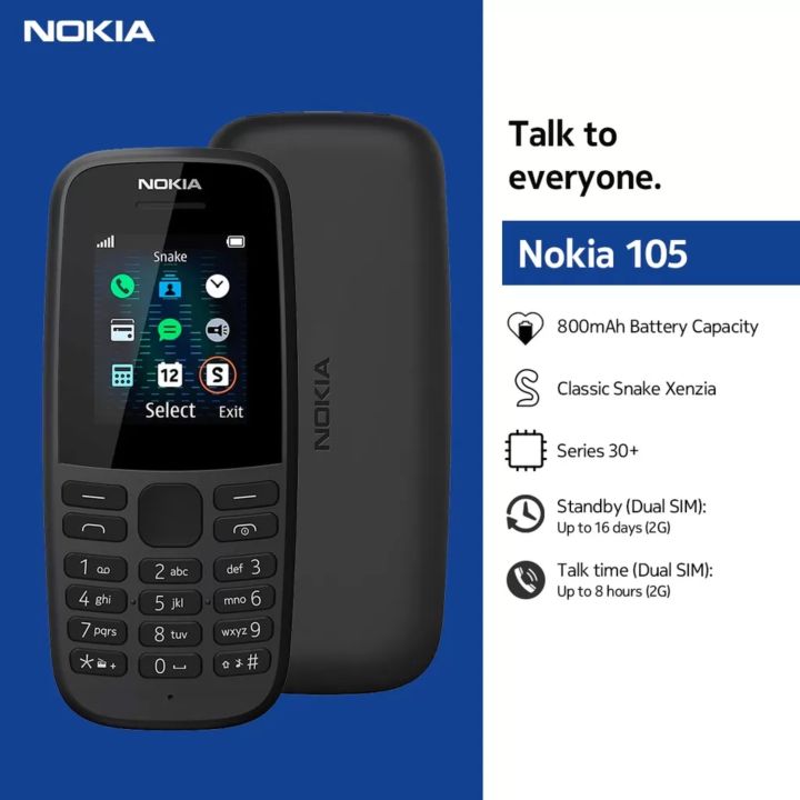 Nokia 105 Dual Sim 4th Edition Made in Vietnam Button Phone 4G Long Battery Flashlight Radio