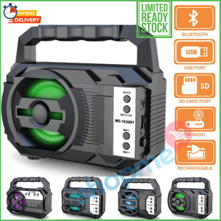 Wireless Portable Bluetooth Speaker with Micro SD, USB Flash