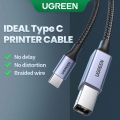 UGREN USB-C to USB Type B 2.0 Printer Cable 1M. 