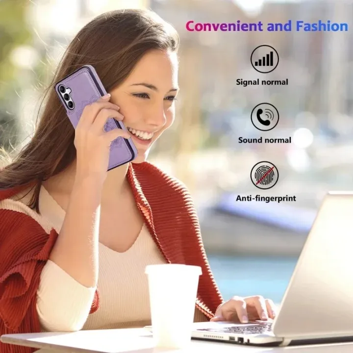 Wallet%20Double%20Buckle%20Datura%20Flip%20Leather%20Cases%20For%20Samsung%20Galaxy%20A13%20A14%20A15%20A16%20A35%20A52%20A53%20A54%20A55%20S25%20Ultra%20S24%20FE%20S23%20Plus%20-%20Image%205