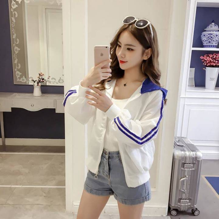 Older%20Children%20Korean%20Style%20Sun-Protection%20Clothing%20Loose%20All-Matching%20Women's%20Junior%20High%20School%20Student%20Thin%20Coat%20Summer%20College%20Style%20Cardigan%20Beachwear%20-%20Image%204