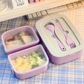 Kawaii Portable Lunch Box For Girls School Kids Plastic Picnic Bento Box Microwave Food Box With Compartments Storage Containers. 