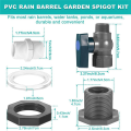 PVC Rain Bucket Faucet Kit, 3/4 Inch PVC Ball Valve, Bucket Bucket Water Tank Pond Bucket Faucet Kit. 