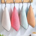 Super Absorbent Microfiber Dishwashing Kitchen Dish Cloth Towel (Hanging Towel)Non-Stick Oil, Thickened Table Cleaning Cloth. 