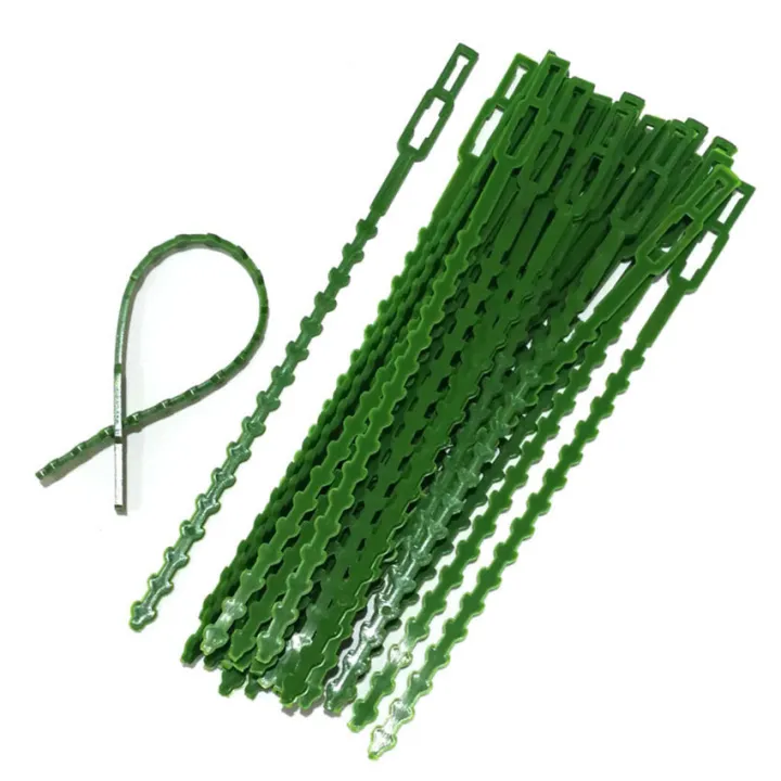 【ZOSR】Adjustable Plastic Cable Tie Set 30/50PCS Twist Ties for Green Plant Support Flexible Plant Straps for Garden Tree Potted Plants