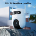 Ezviz H9C 5MP+5MP 4G Dual Lens 3K Wireless CCTV Wi-Fi IP Camera Outdoor Pan/Tilt Security Camera | AI-Powered Human / Vehicle Shape Detection | Color Night Vision | Weatherproof Design | Two-Way Talk | 4G & Wi-Fi Connectivity |  Up to 512GB Storage. 