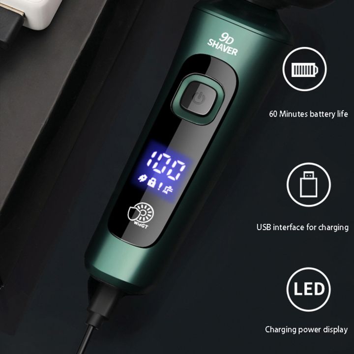 4 In 1 Smart Electric Shaver LCD Digital Display Three-head USB ...