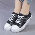 Women's Canvas Shoes Spring New Korean Style Versatile Schoolgirl Casual Shoes Soft-Soled Non-Slip Breathable Junior High School Student Sneakers. 