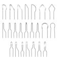 23 Pcs Wood Burning Tips Heat Resistant Wood Burning Tips Replacement Shape Pyrography Wire Pen Nibs for Wood Burning. 