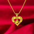 Gold Color Pendant Bird's Nest Lucky Clover Flower Heart Dangle For Women Charms Jewelry Necklace Accessories Wedding Party Gift Jessica. 
