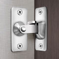 90 Degree Stainless Steel Door Latch Right Angle Sliding Bending Door Lock Latch Screw Locker Hardware Accessories XUANTING. 