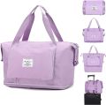 Large Capacity Folding Travel Bag Lightweight Waterproof Carry On Luggage Bags with Fixed Strap Dry and Wet Separation Foldable Travel Duffel Bag for Weekender Overnight Bag. 