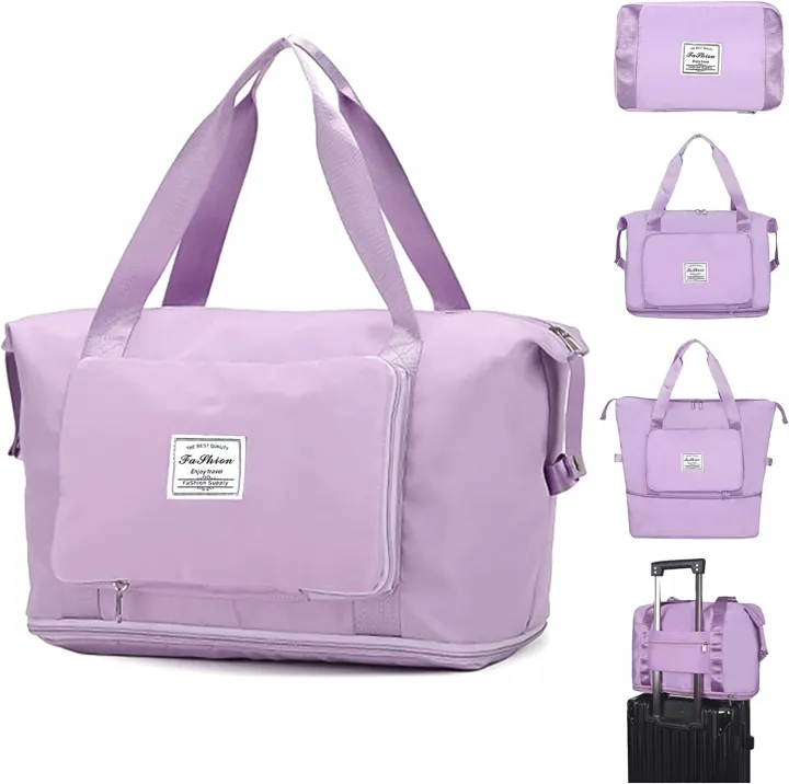 Large%20Capacity%20Folding%20Travel%20Bag%20Lightweight%20Waterproof%20Carry%20On%20Luggage%20Bags%20with%20Fixed%20Strap%20Dry%20and%20Wet%20Separation%20Foldable%20Travel%20Duffel%20Bag%20for%20Weekender%20Overnight%20Bag%20-%20Image%202