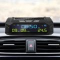 Car Solar Digital Clock for Outdoor Personal Car Part Decoration B. 