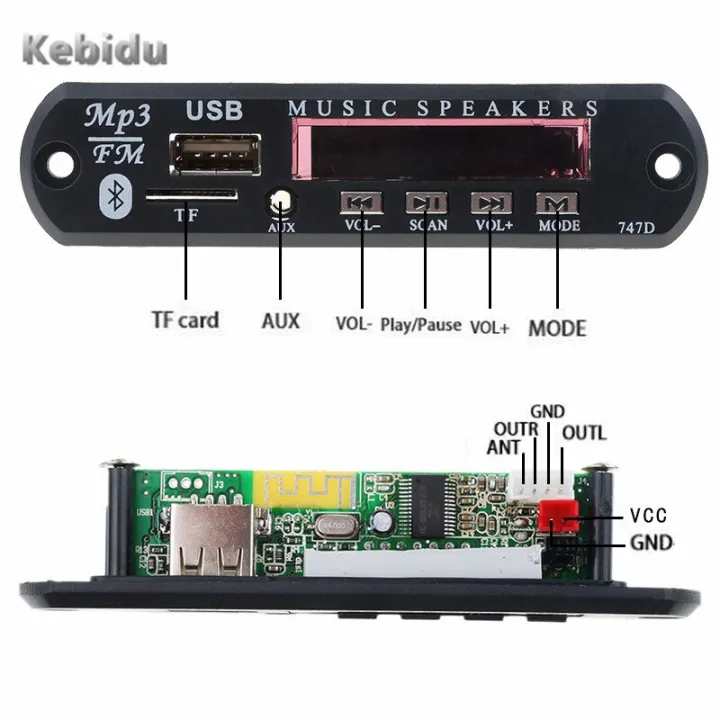 kebidu%20Wireless%20Bluetooth%205V%2012V%20MP3%20WMA%20Decoder%20Board%20Audio%20Module%20USB%20TF%20Radio%20For%20Car%20accessories%20with%20Remote%20Controller%20-%20Image%204