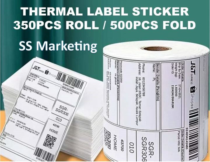 100*150 direct thermal labels 350/500 Labels