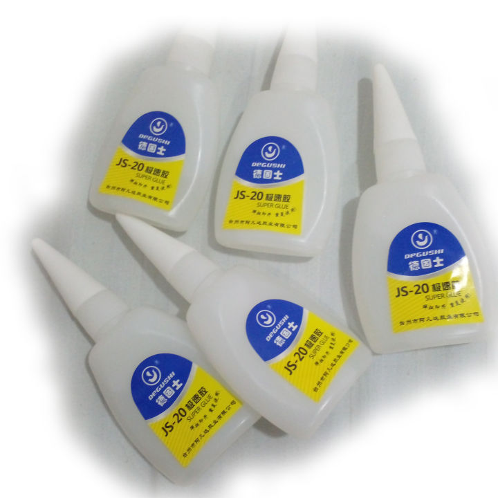 Super Glue Bottle { 5 x Bottles (20g)} Welding Fast Repair adhesive for Plastic and Rubber