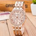 Luxury Women Gold Stainless Steel Quartz Watch Casual Fashion Ladies Wrist Watches Rhinestone Gift Woch Rose Silver. 