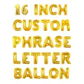 Foil Letter Balloons A-Z, 16", Create A Custom Balloon Banner, Reusable And Self Sealing. 