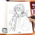 Novice Zero Basic Manga Sketching Tutorial Tracing Practice Comics Line Draft Book Anime Sketch Drawing Anime Hand Drawn Book School. 