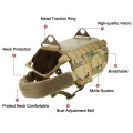 Pawaca Tactical Dog Molle Vest Harness Military Training Dog Pet Dog Nylon Harness Jacket(L). 