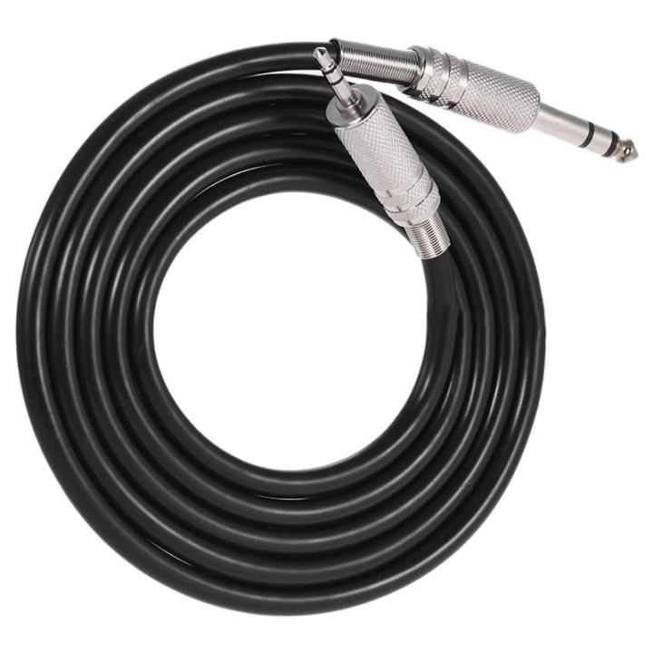 4.9ft%203.5mm%201/8%20inch%20Male%20to%206.35mm%201/4%20inch%20Male%20TRS%20Stereo%20Audio%20Cable%20Hot%20Black%20-%20Image%204