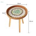 Side Table End Table Home Decor Coffee Table for Farmhouse Bedroom Garden Bohemia 40cm. 