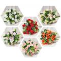 Faux Eucalyptus Artificial Flower Bouquet Lifelike Home Decor 10-Head Silk Rose Arrangement Silk Texture Peony Bouquet  Peony Decor for Wedding Decor Home Decoration Party Enrichment Vase Filling Gift. 