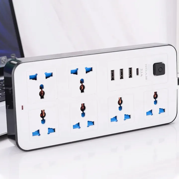 Multi%20Plug%20With%20Wire%20Code%203%20in%201%20USB%20Ports%20Type%20C%20port%204%20Power%20Socket%202M%20length%20Wire%20Code%20-%20Image%208