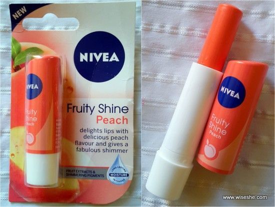 NIVEA Peach Shine Lip Care Delights Your Lips With Its Delicious Peach Aroma, A Fabulous Shimmer And Soft Glossy Colour (Npsl)