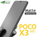 Perfect Poco X3 Stylish Full Cover Matte Texture Tempered Glass non Shining Screen Protector POCOX3 Frosted Glass for Xiaomi Mi Poco X3 NFC. 