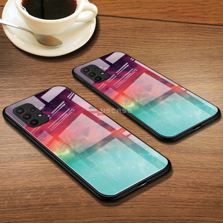 PlusCase%20for%20Samsung%20Galaxy%20A13%204G%20Case%20Glass%20Nebula%20Pattern%20Hard%20Shockproof%20Phone%20Back%20Cover%20-%20Image%205