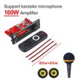 80W Amplifier DIY MP3 Decoder Board 12V 160W Bluetooth Music Player Car FM Radio Module Microphone TF USB Handsfree Call Record. 