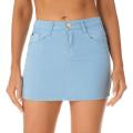 Womens Fashion Denim Miniskirt Solid Color Mid Waist Pencil Short Skirts Streetwear Raves Party Outfit Ladies Party Clubwear. 