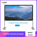 Huife 100inch 16:9 Projector Screen Portable Bracket Projection Screen Folding Projecting Screen Home Theater for Outdoor Home Office. 