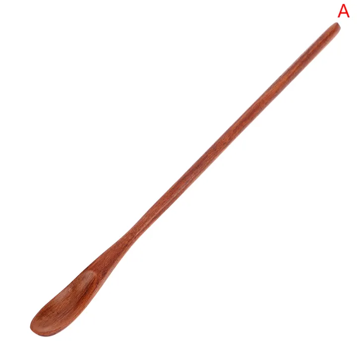 1Pc Wooden Spoon Kitchen Cooking Utensil Honey Dessert Coffee Soup Teaspoon Catering For Kitchen Long Handled Wooden Spoon