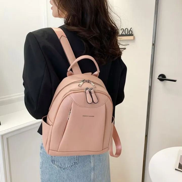 IELGY%20backpack%20women's%20all-match%20korean%20style%20fashion%20large-capacity%20casual%20lychee%20pattern%20backpack%20-%20Image%209